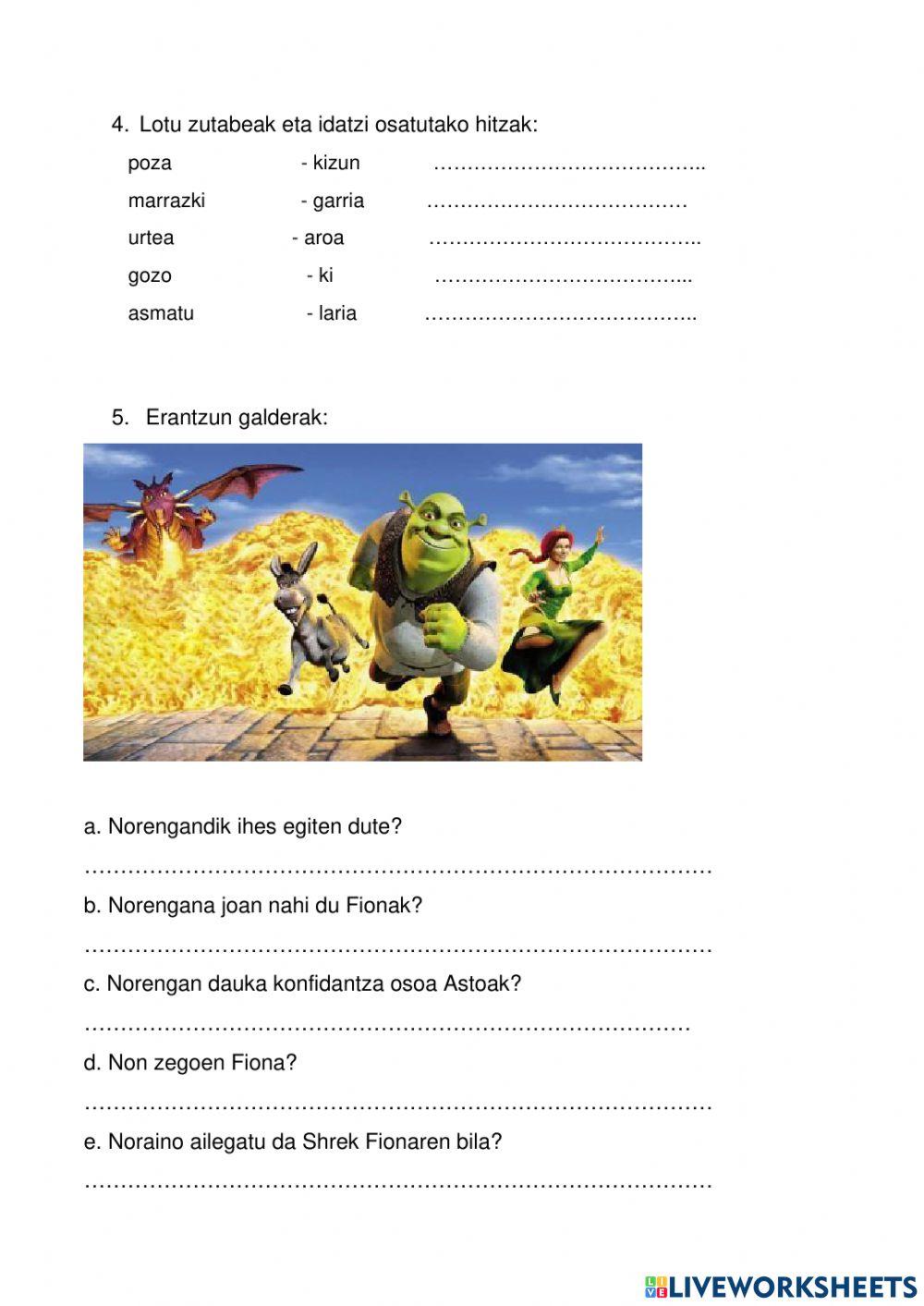 Euskera froga 3, 4 Euskera froga 3, 4