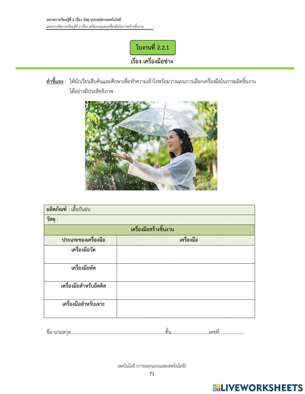 เครื่องกลและเครื่องมือในการสร้างชิ้นงาน