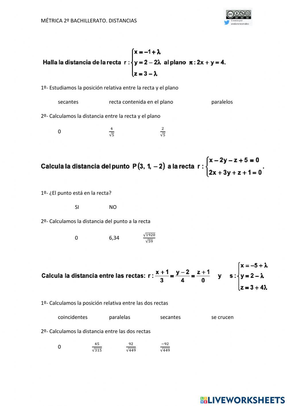 Distancias en geometría
