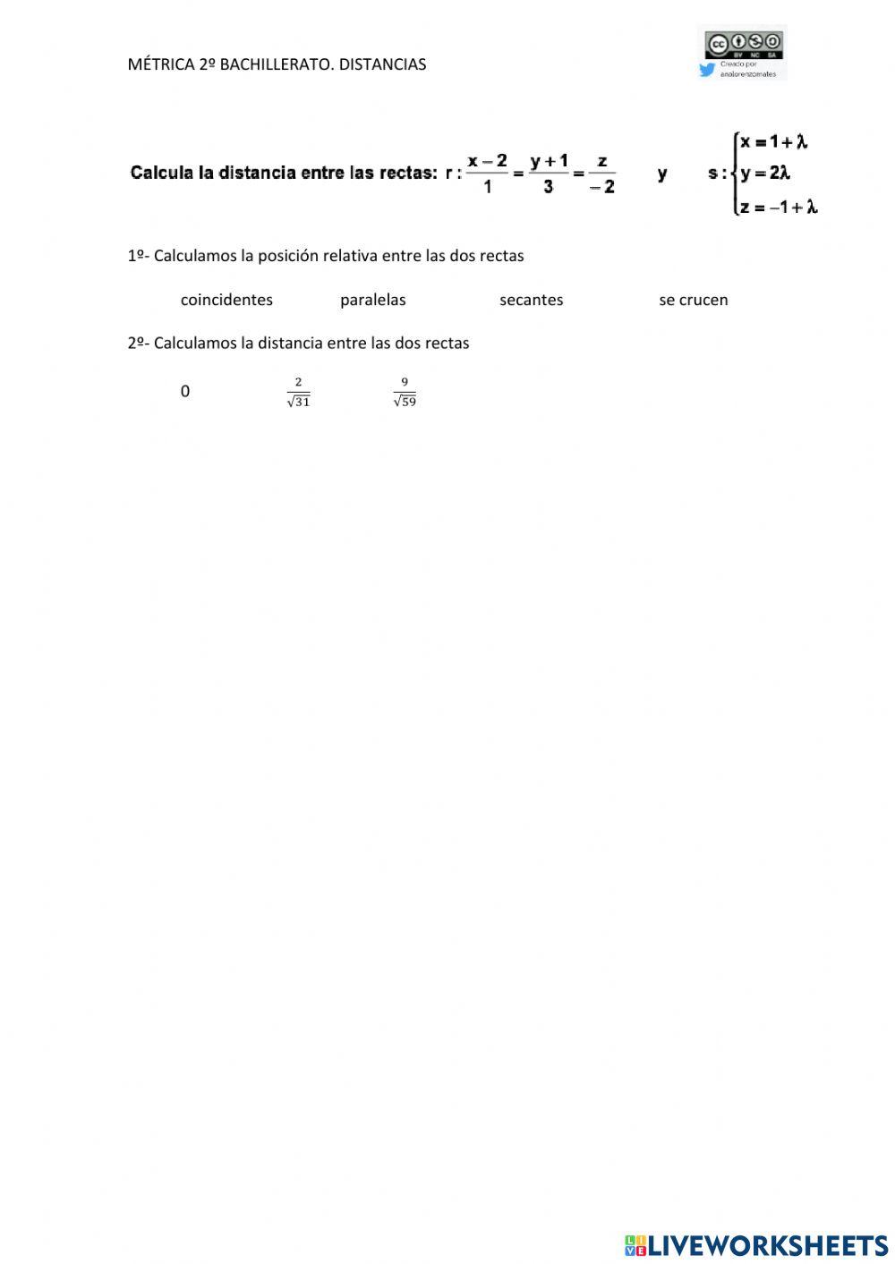 Distancias en geometría