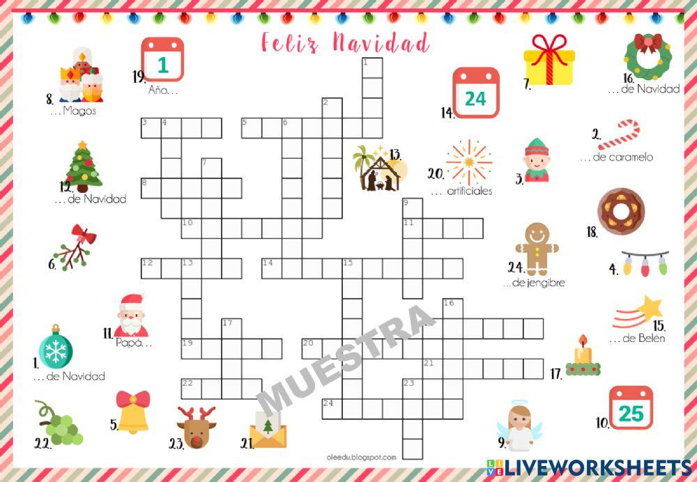 Crucigrama Navidad