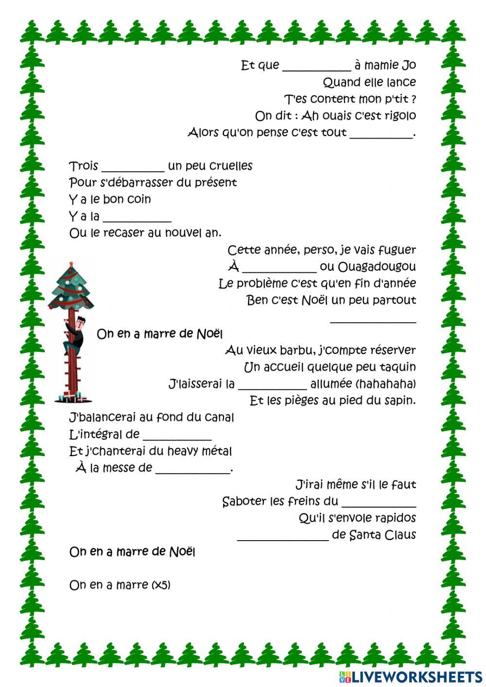 On en a marre de Noël.