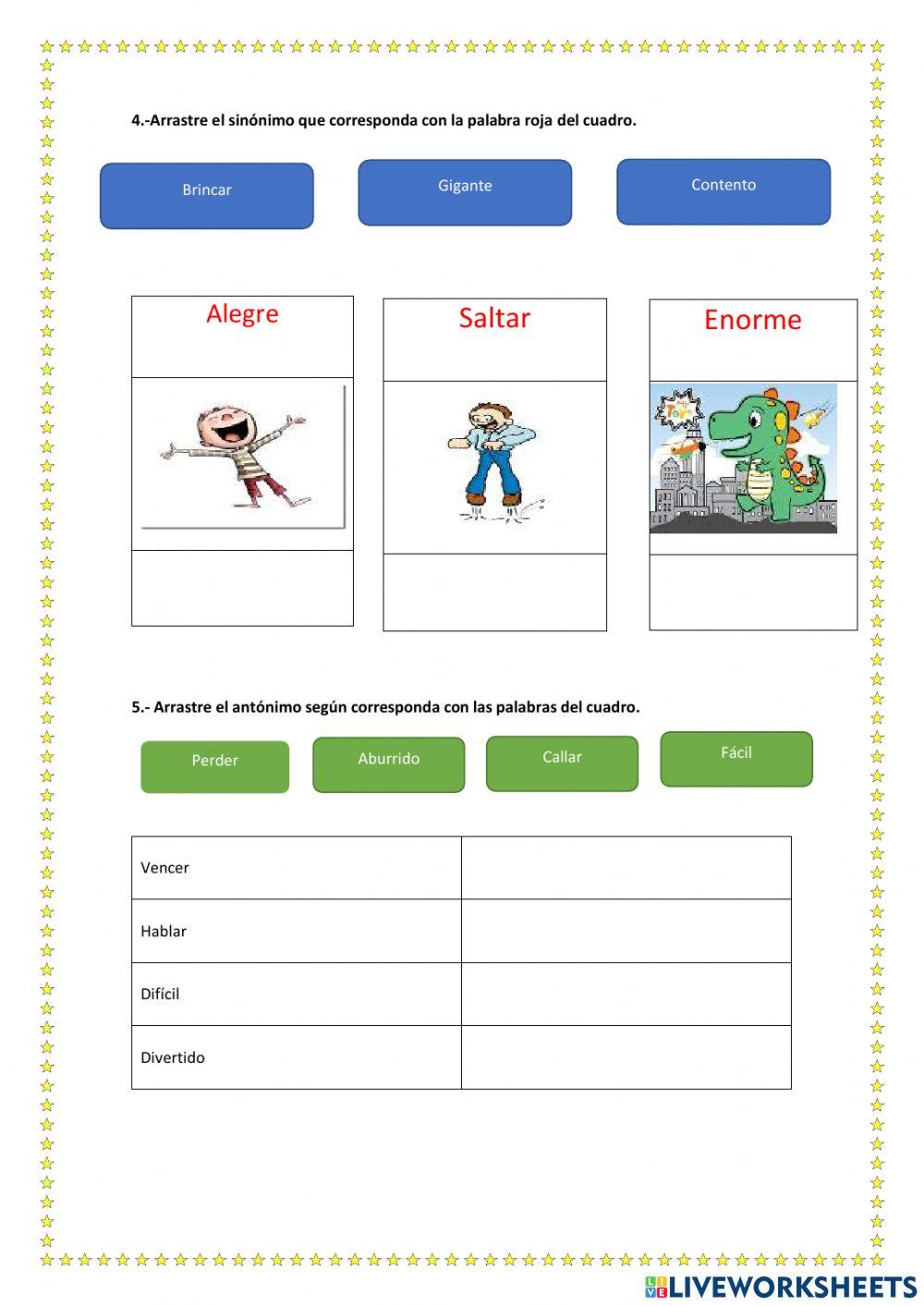 Antónimos y Sinónimos