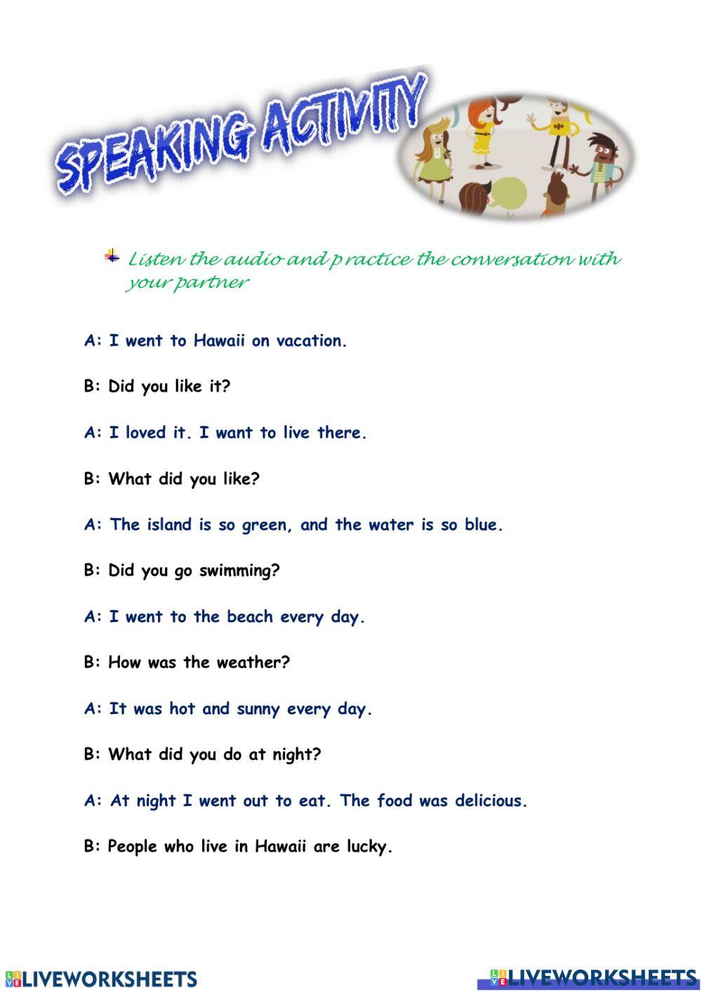 Speaking activity