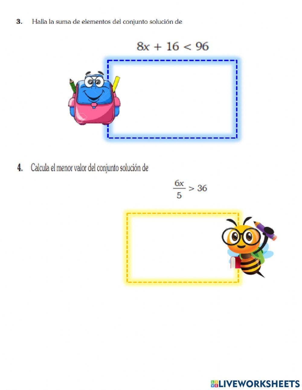 Práctica de álgebra