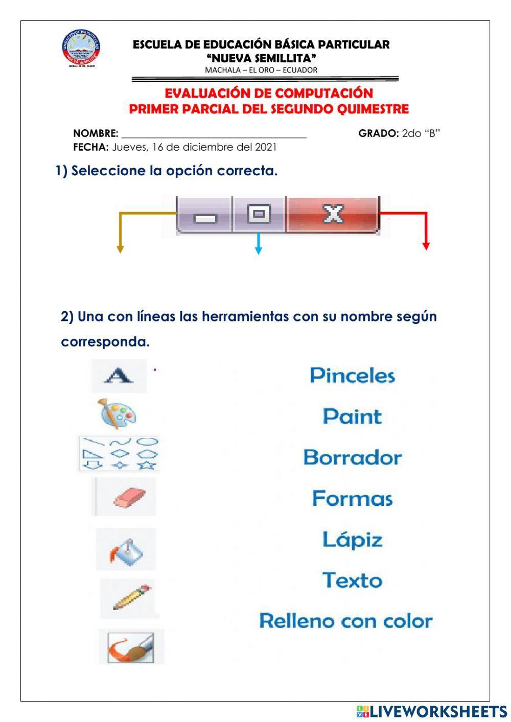 Evaluación de computacion