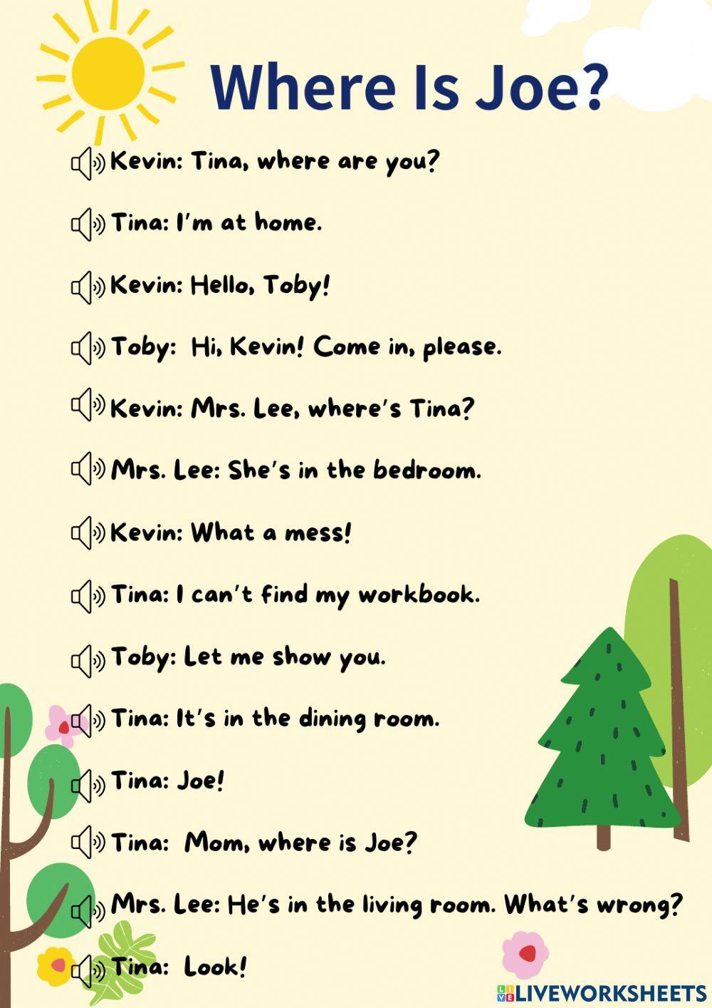 FM3 L4 Where is Joe? 課文聽力及錄音練習