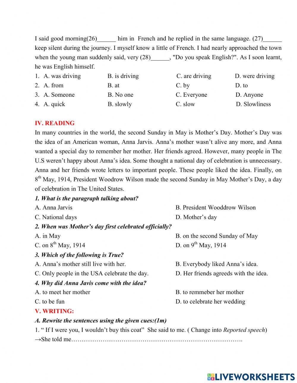 Review 1st Term Test-1