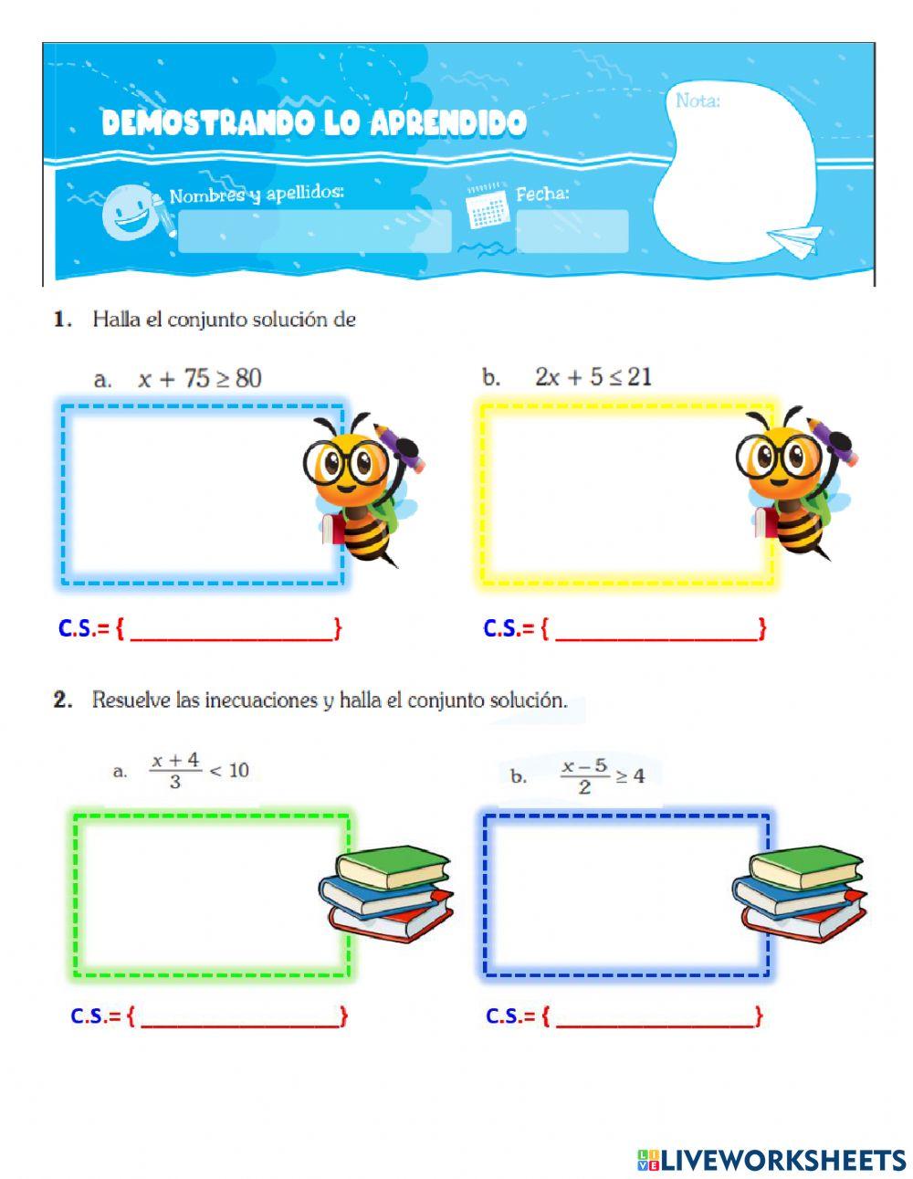 Práctica de álgebra