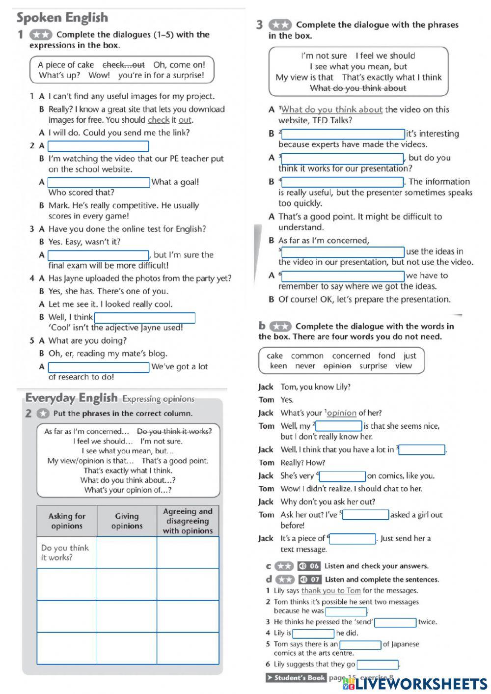 Everyday expressions