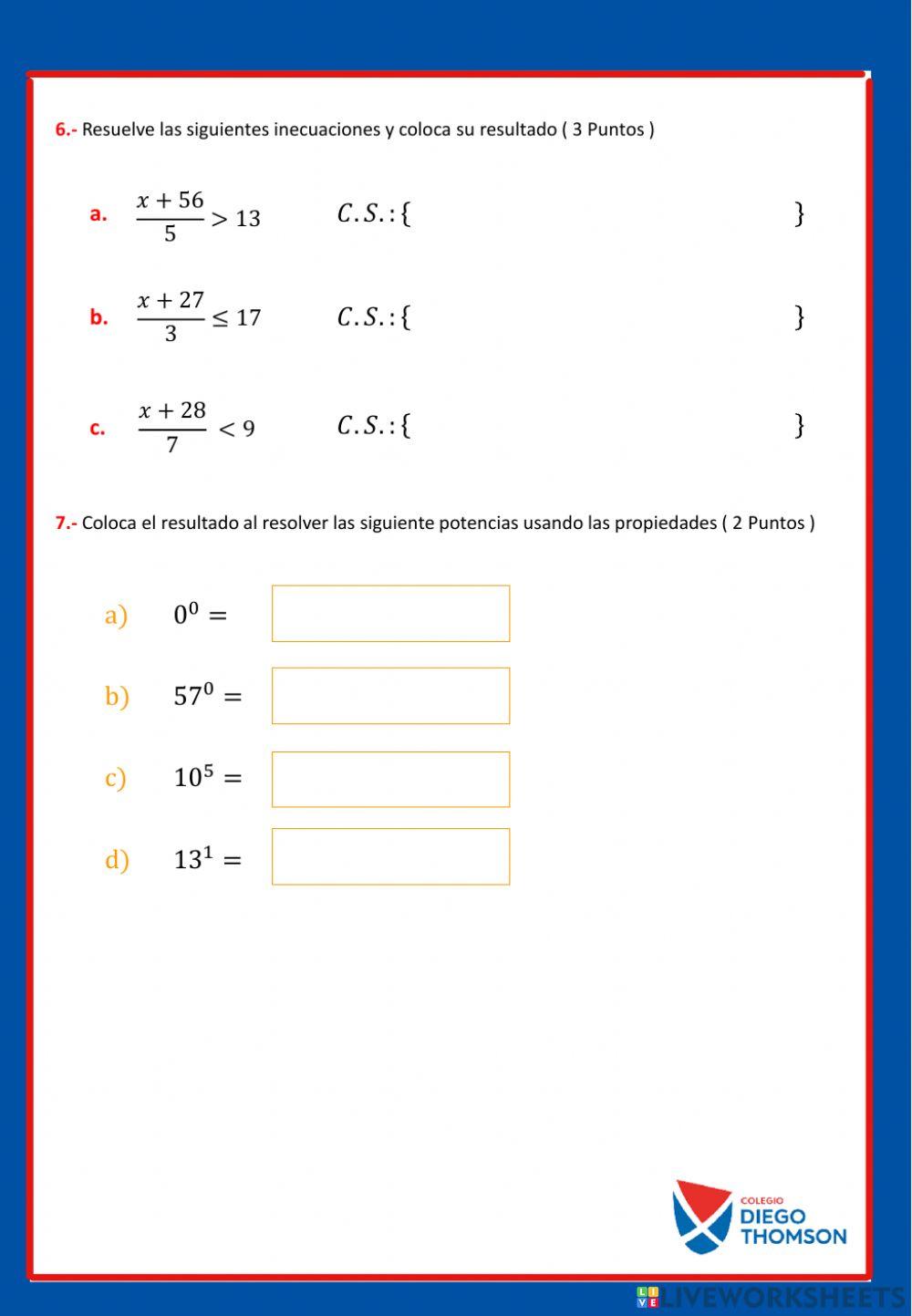 6to - X - Examen final 6to - X - Examen final