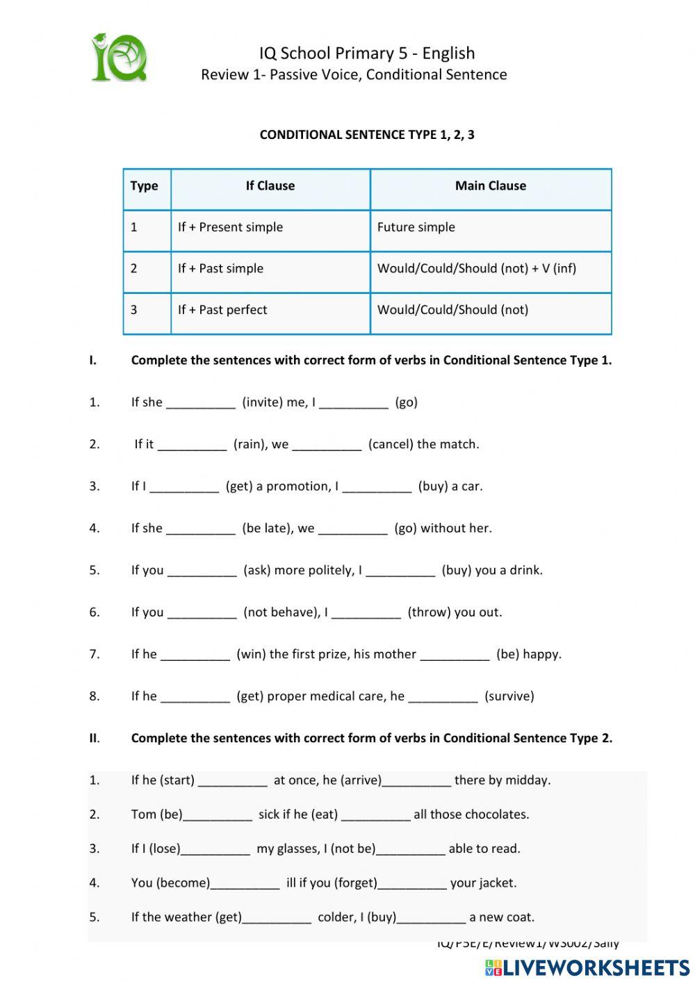 Review 1 - SA1 - WS 02 (Grammar)