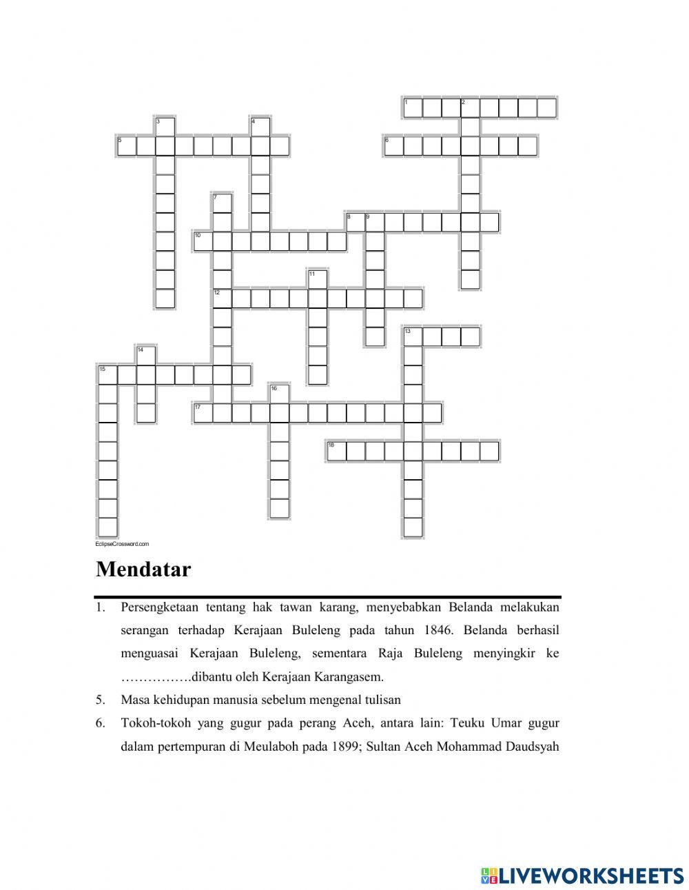 Crossword IPS Bagian Random Ke 75
