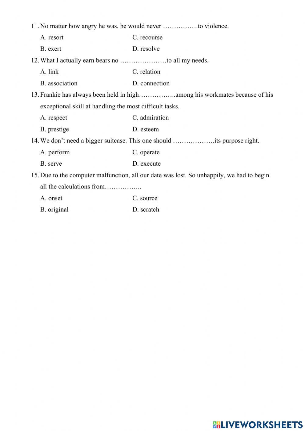 E9 - NC - FT - Collocation practice