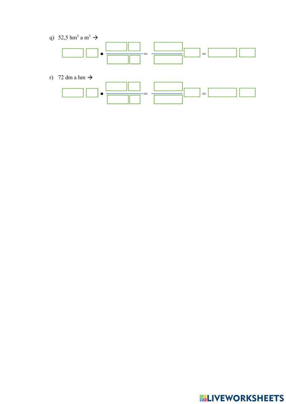 Factores de conversión