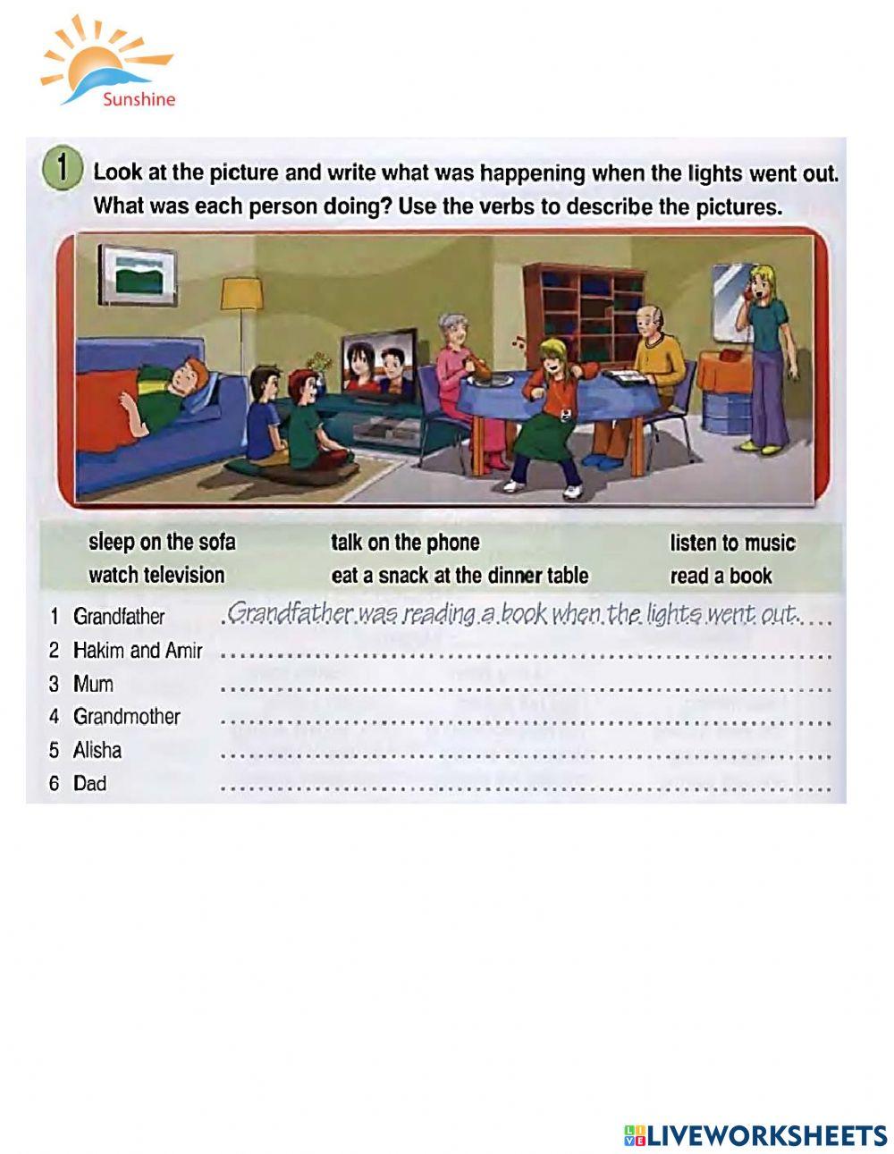 RU3 - past continuous (1-4)