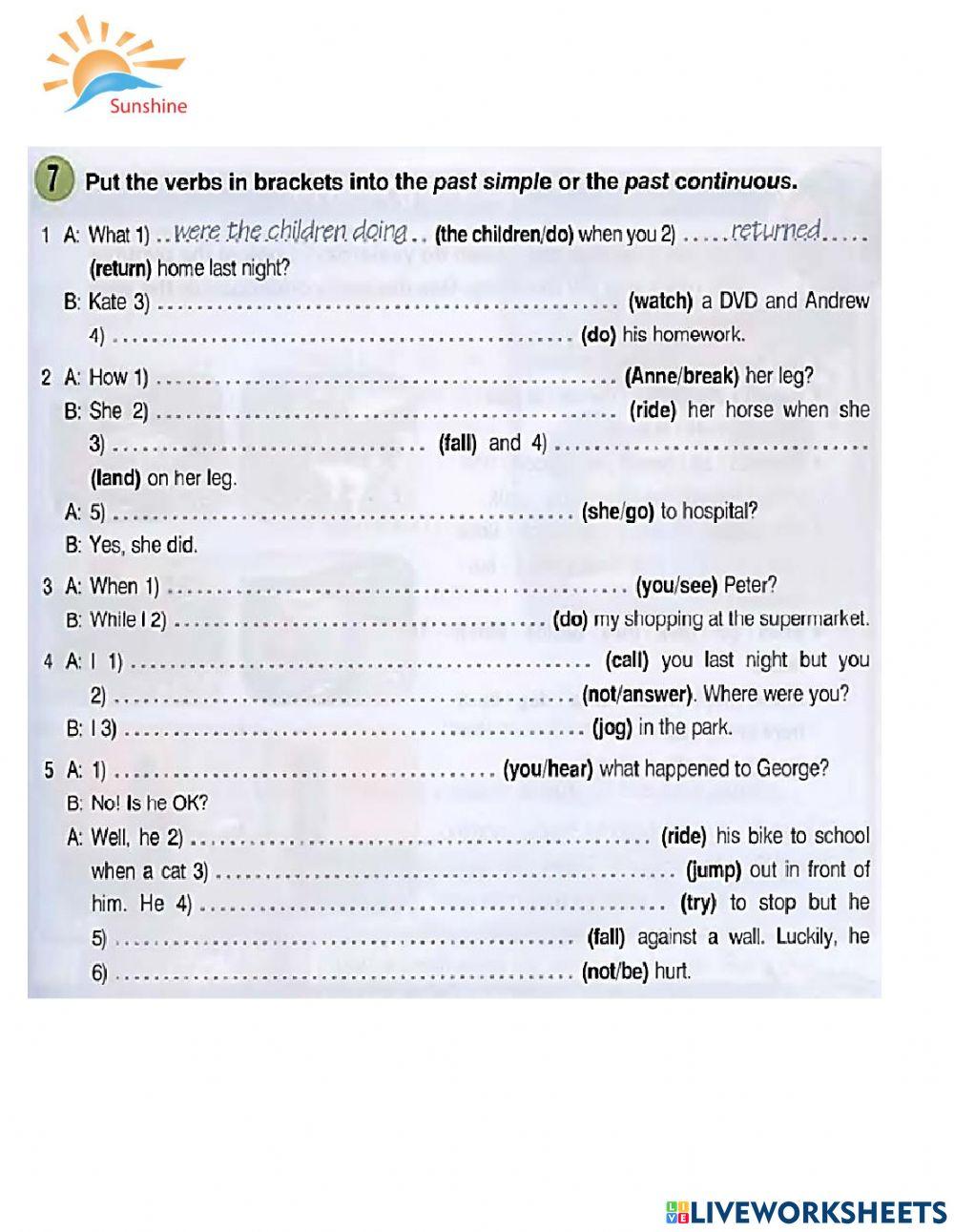RU3 - past continuous (5-8)