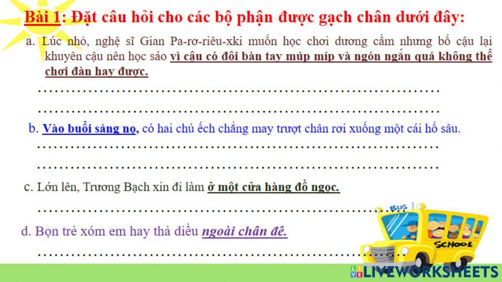 Luyện từ và câu luyện tập về dấu hỏi