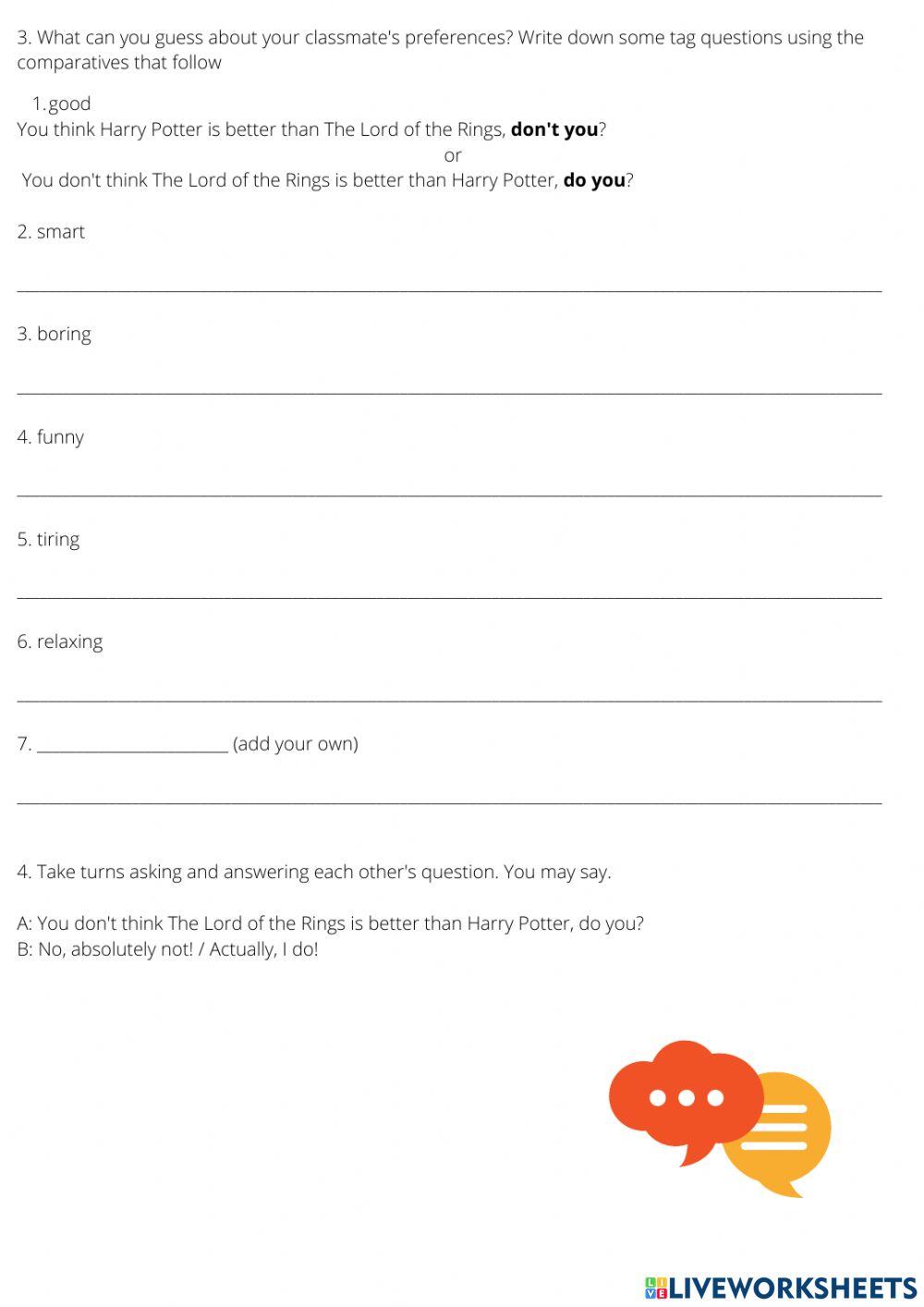 A little time - Song on Tag questions