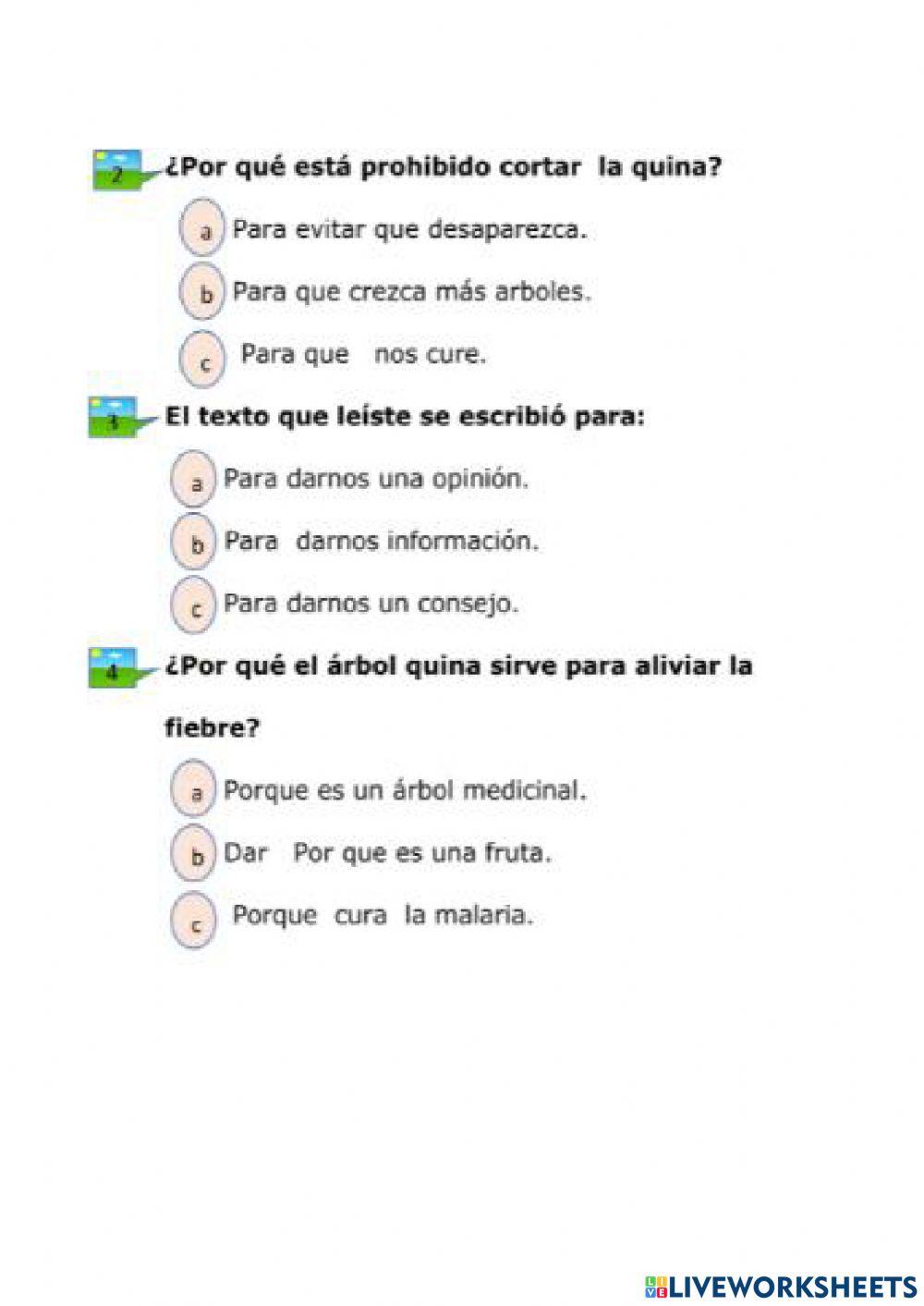 Comprensión de lectura