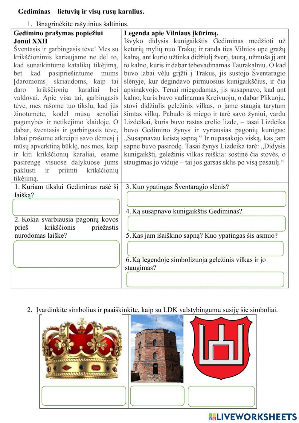 Gediminas - karys ir diplomatas