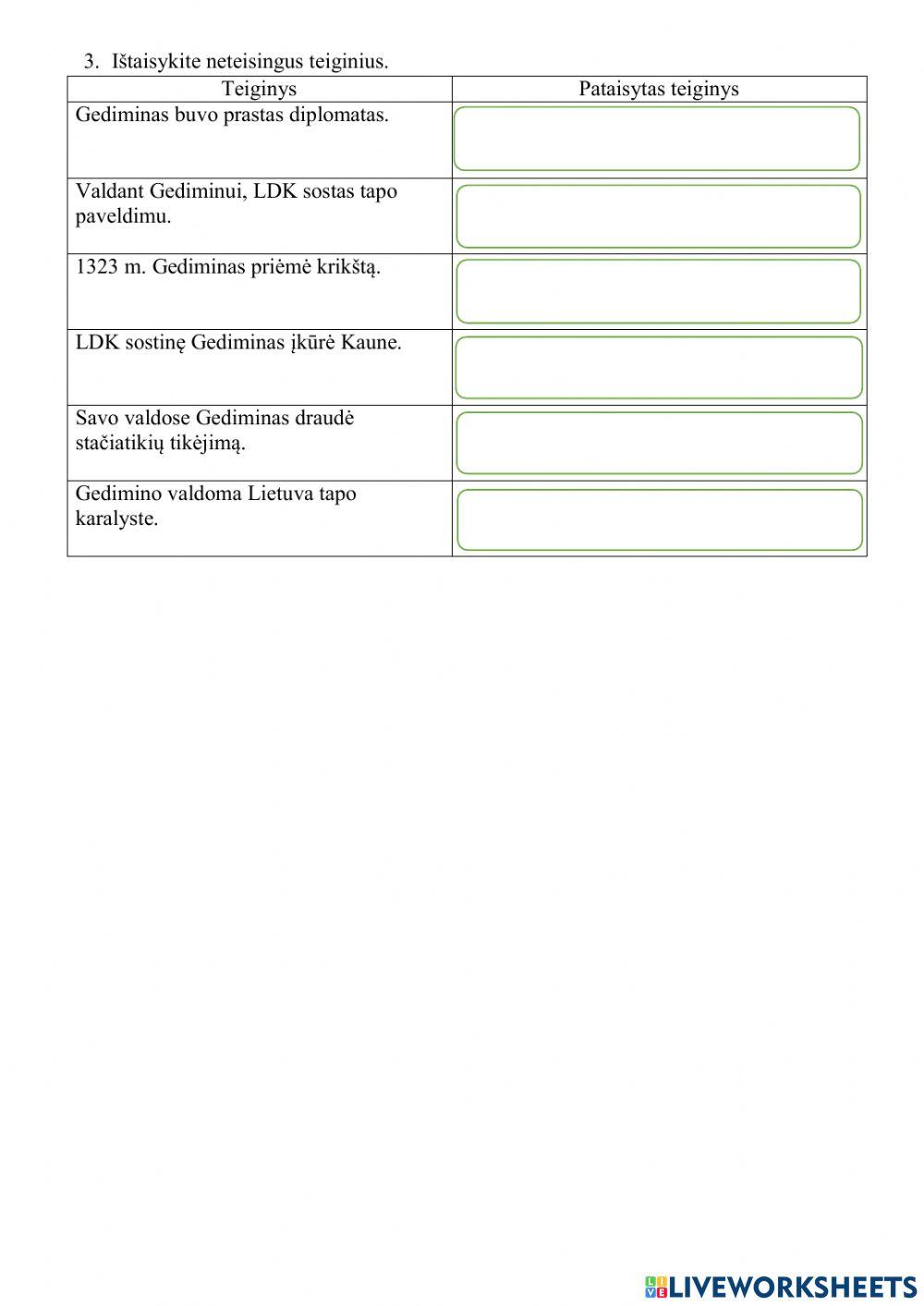Gediminas - karys ir diplomatas