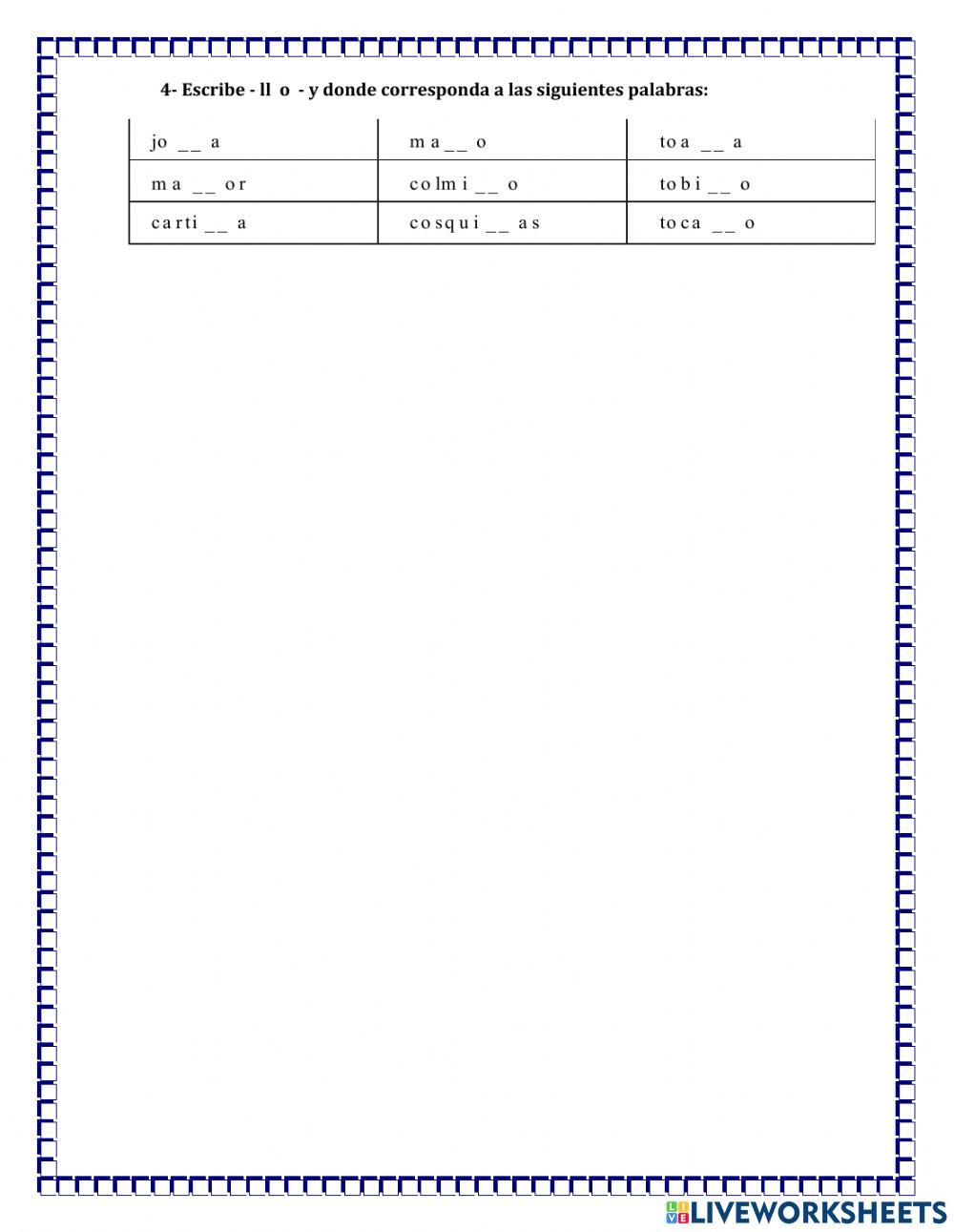 Evaluación final de caligrafia