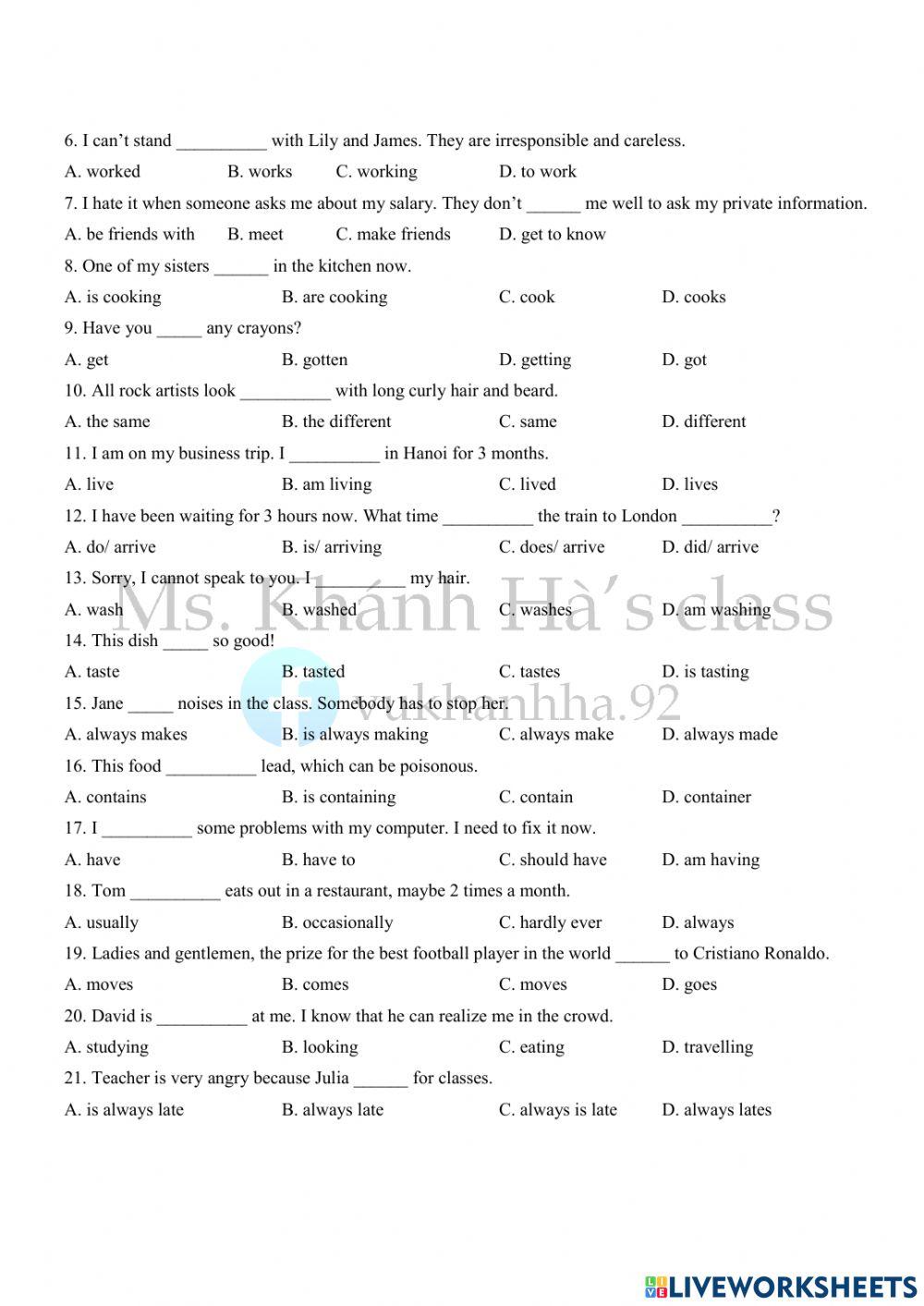 Grade 6 - First term Test 4