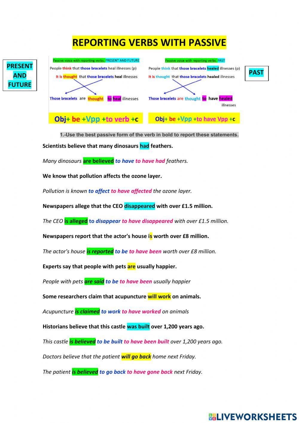 Reporting with passive