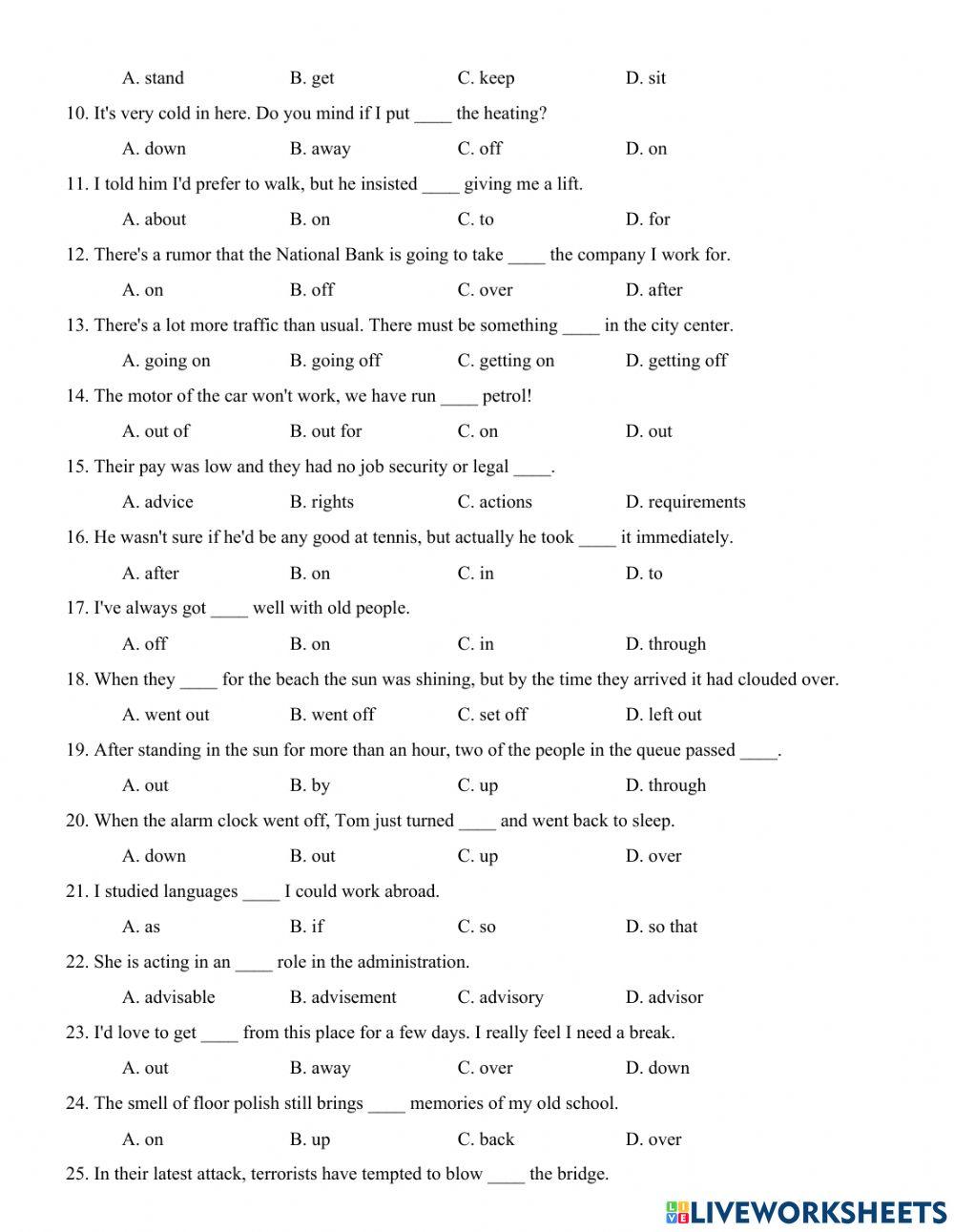Unit 9. CHOOSING A CAREER  TEST YOURSELF