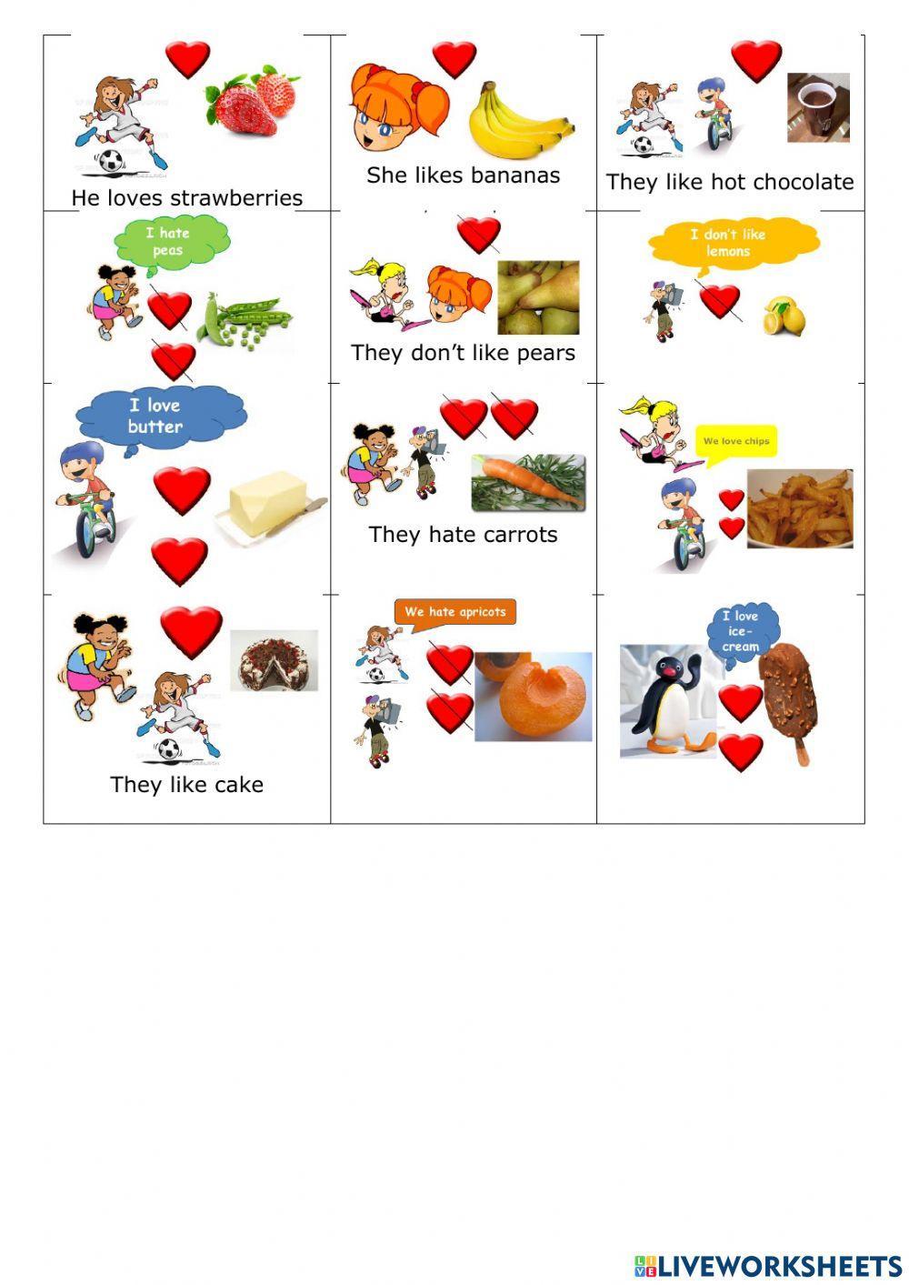 E6-B1L6-pronoms personnels-likes-food