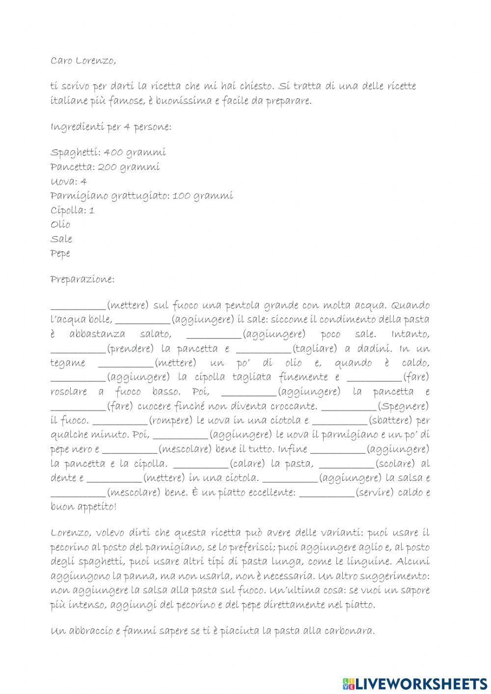 Spaghetti alla carbonara