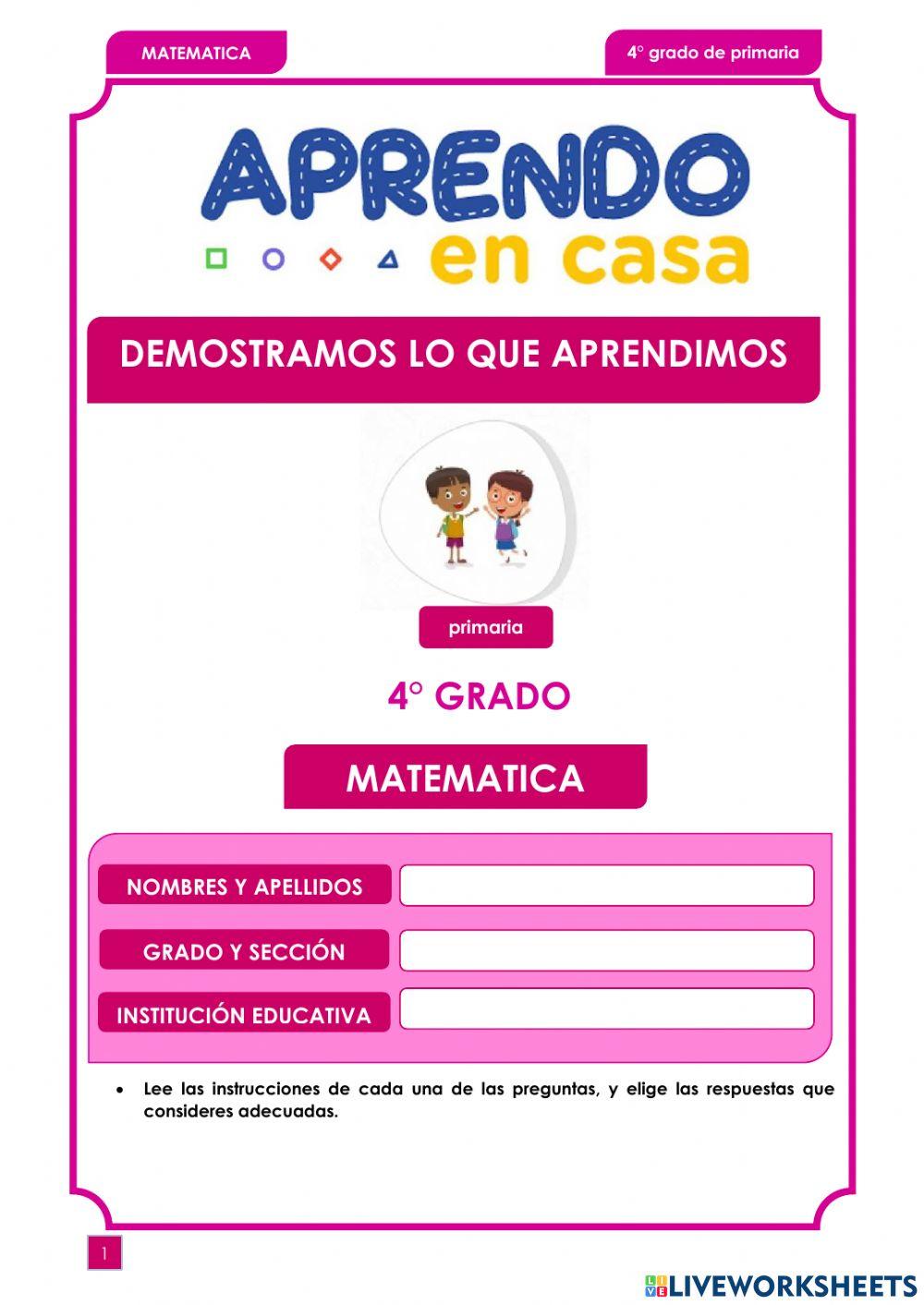 Examen de matemática