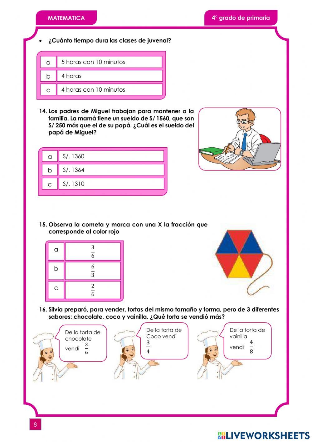 Examen de matemática