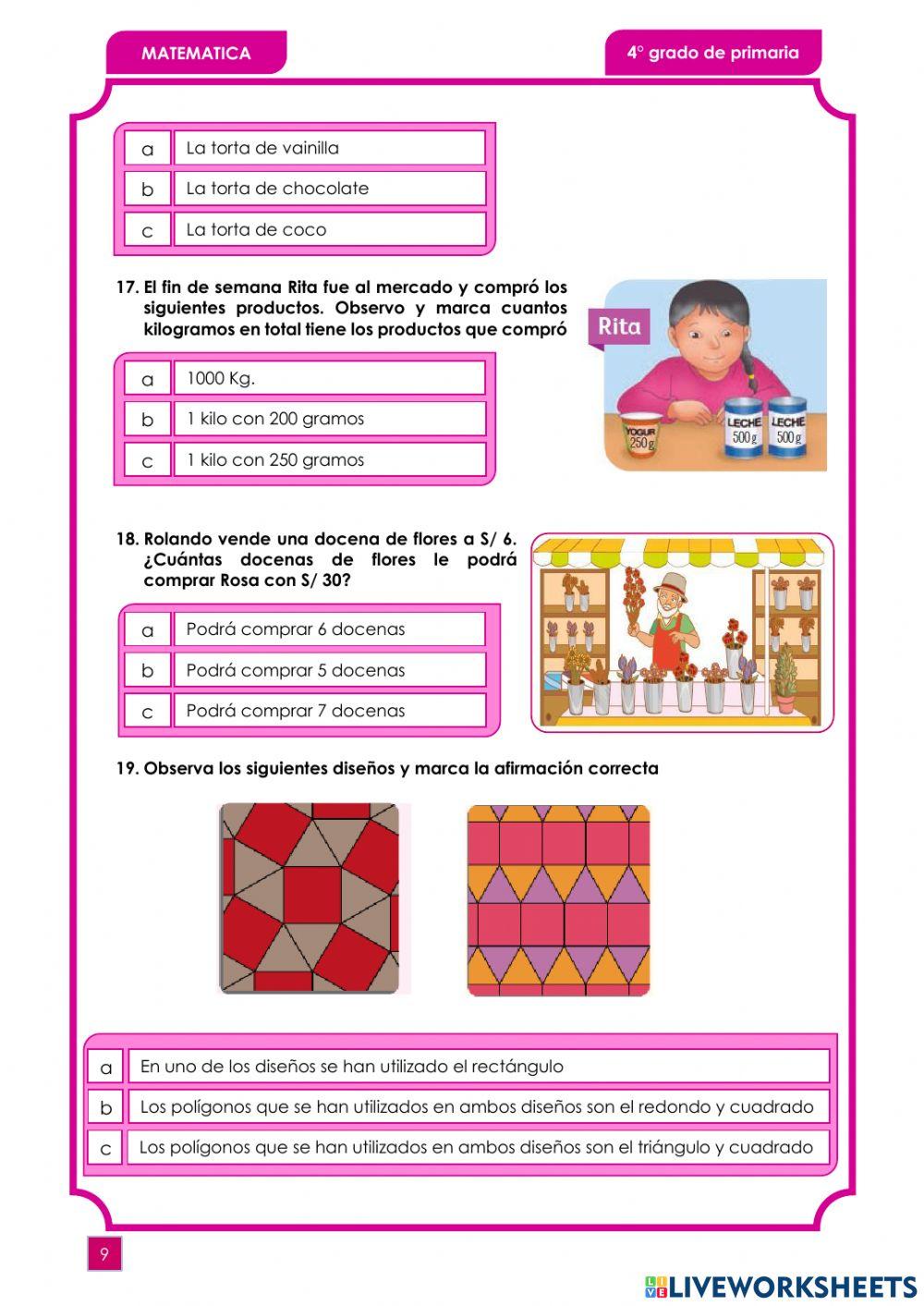 Examen de matemática