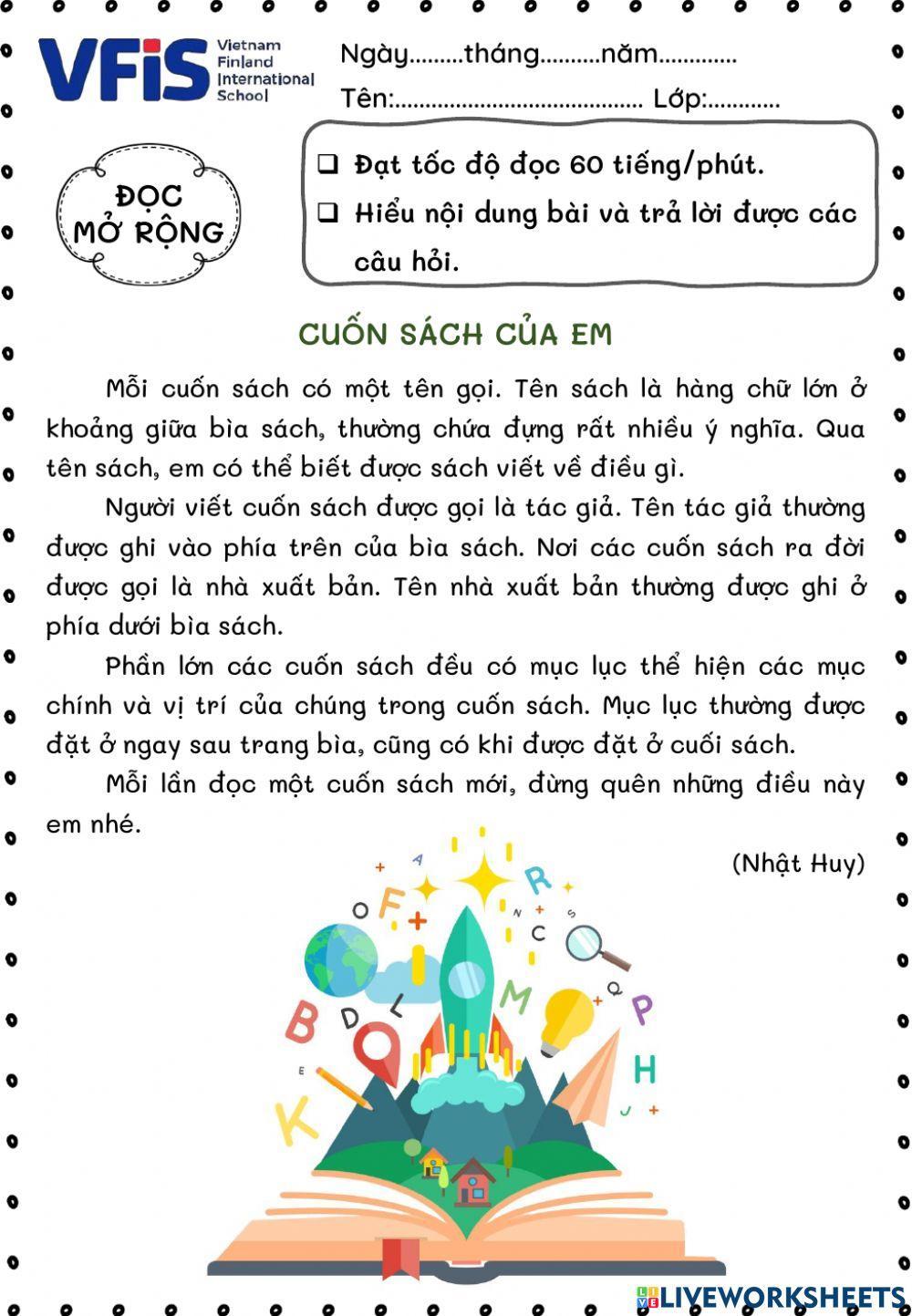 Đọc mở rộng lớp 2