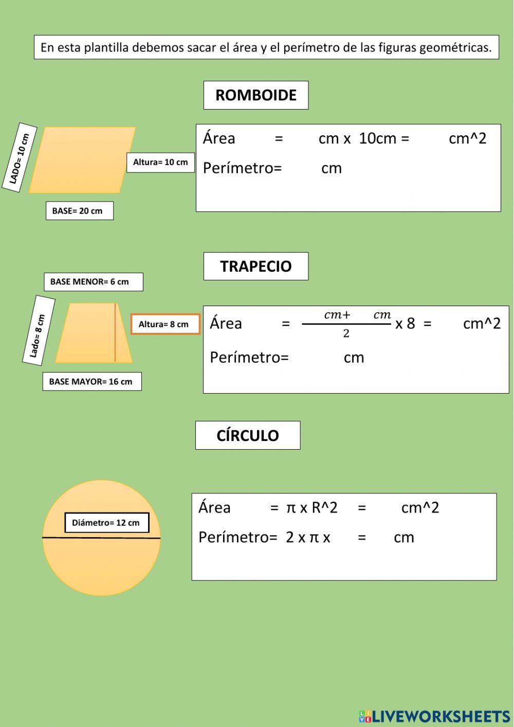 Área y Perímetro de Geometría