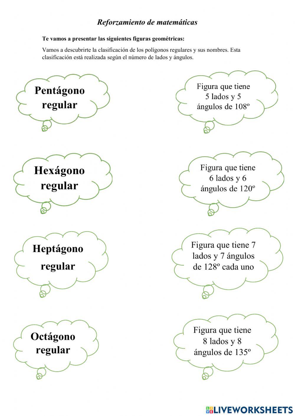 Los poligonos irregulares e irregulares
