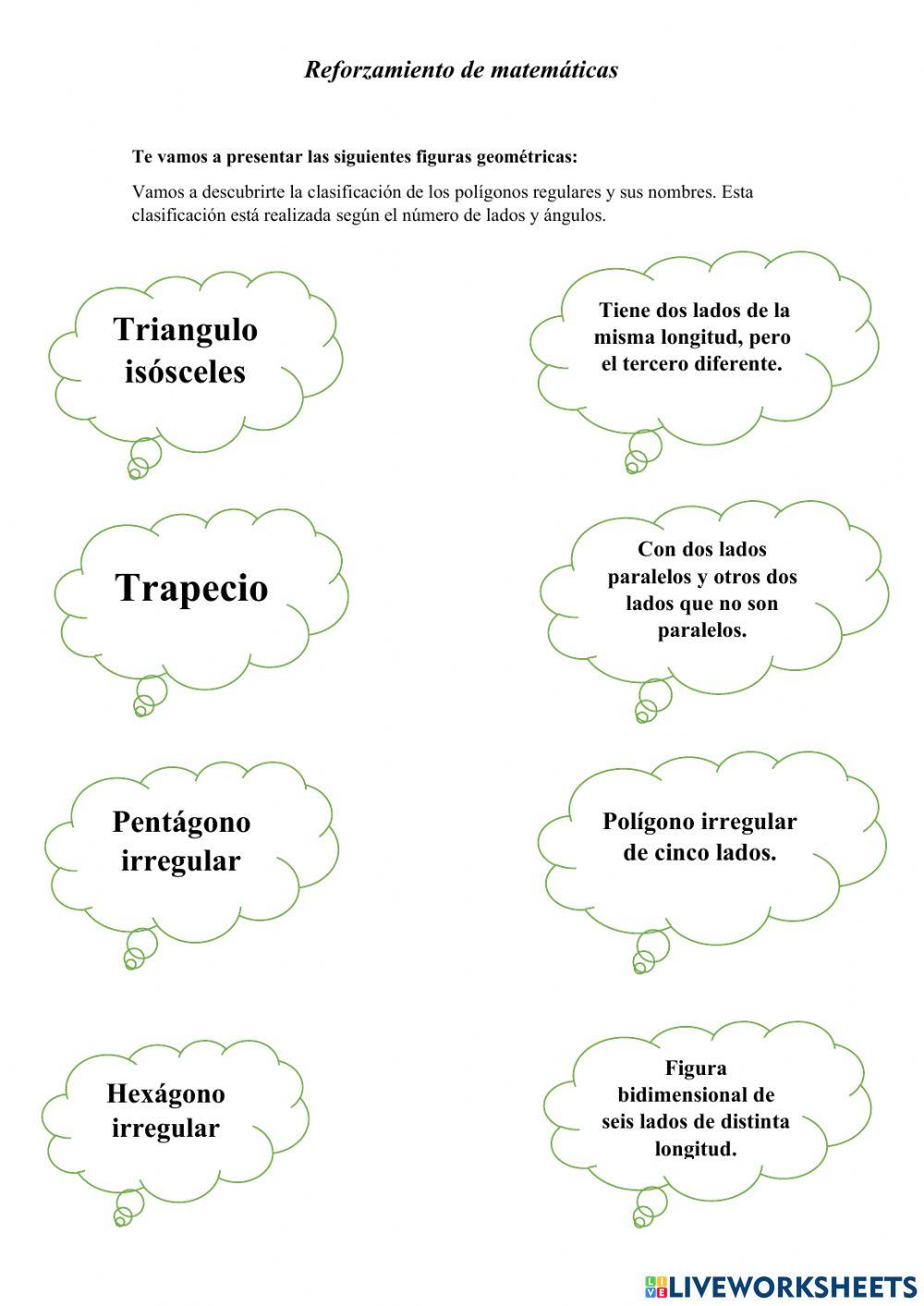 Los poligonos irregulares e irregulares