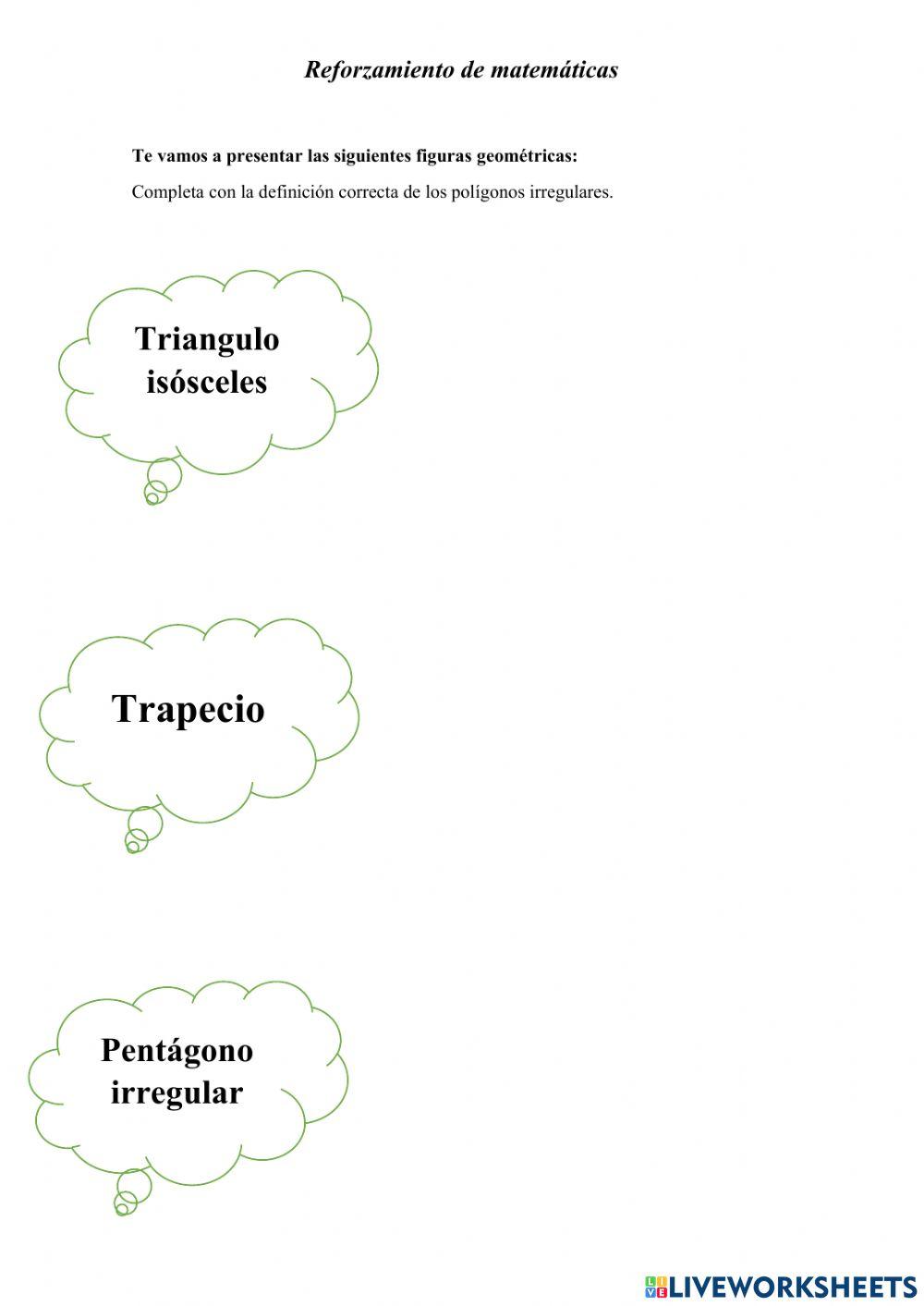 Los poligonos irregulares e irregulares