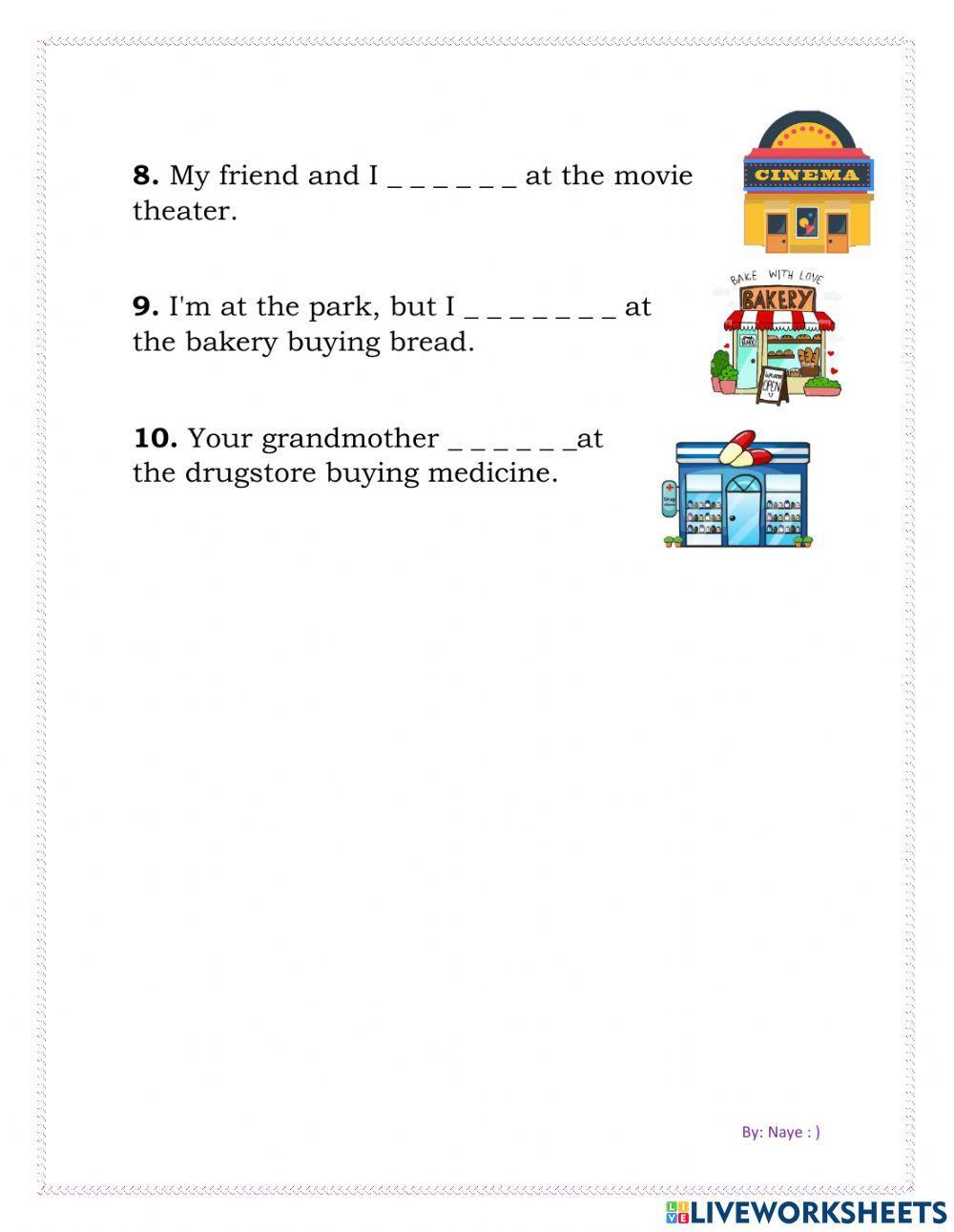 Was and Were with places in town