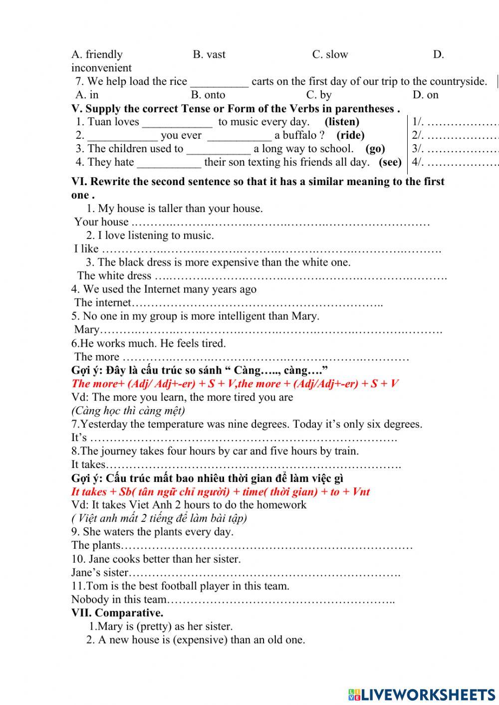 Unit 2: Countryside life