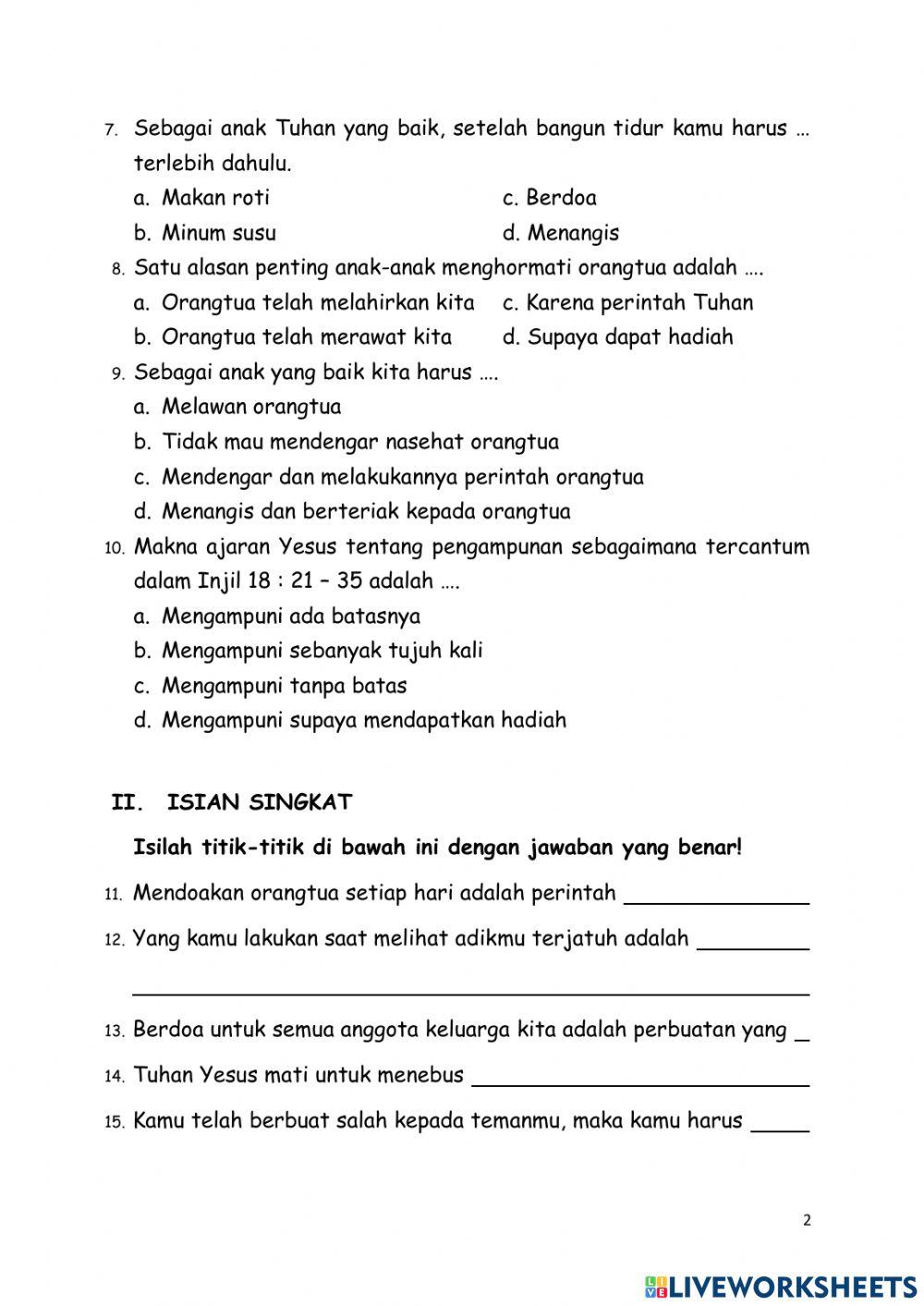 1st final semester Christian P2