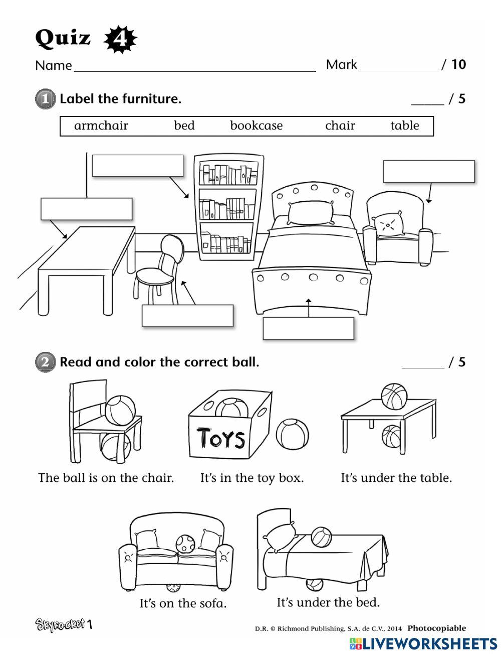 SKYROCKET 1 QUIZ UNIT4
