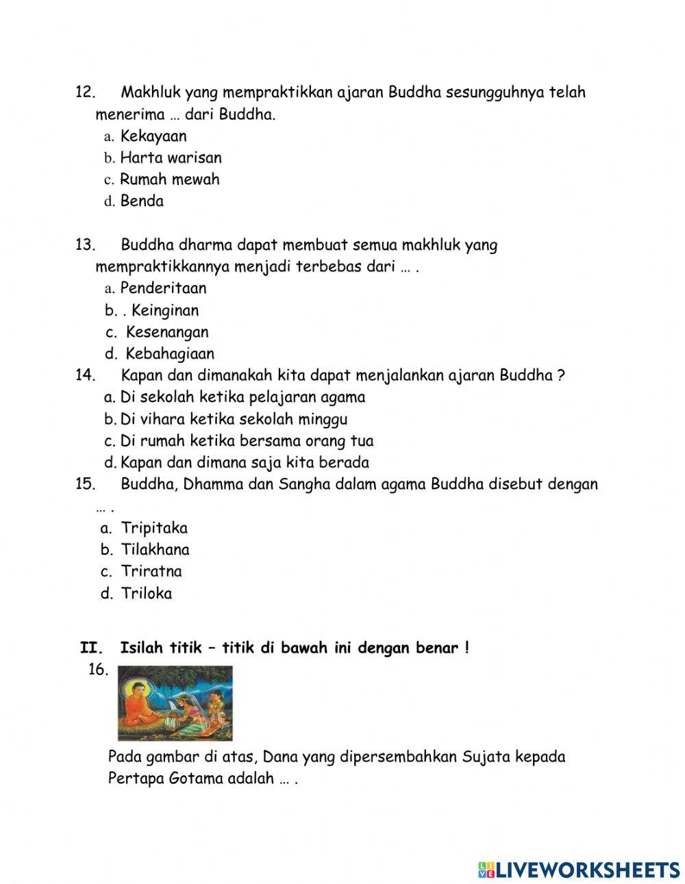 1st Final Semester Buddhist P6
