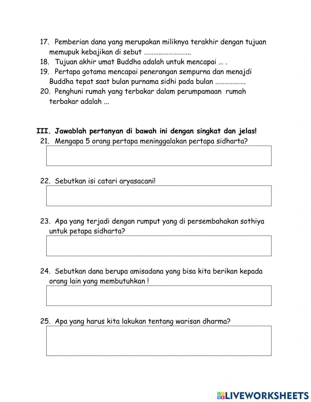 1st Final Semester Buddhist P6