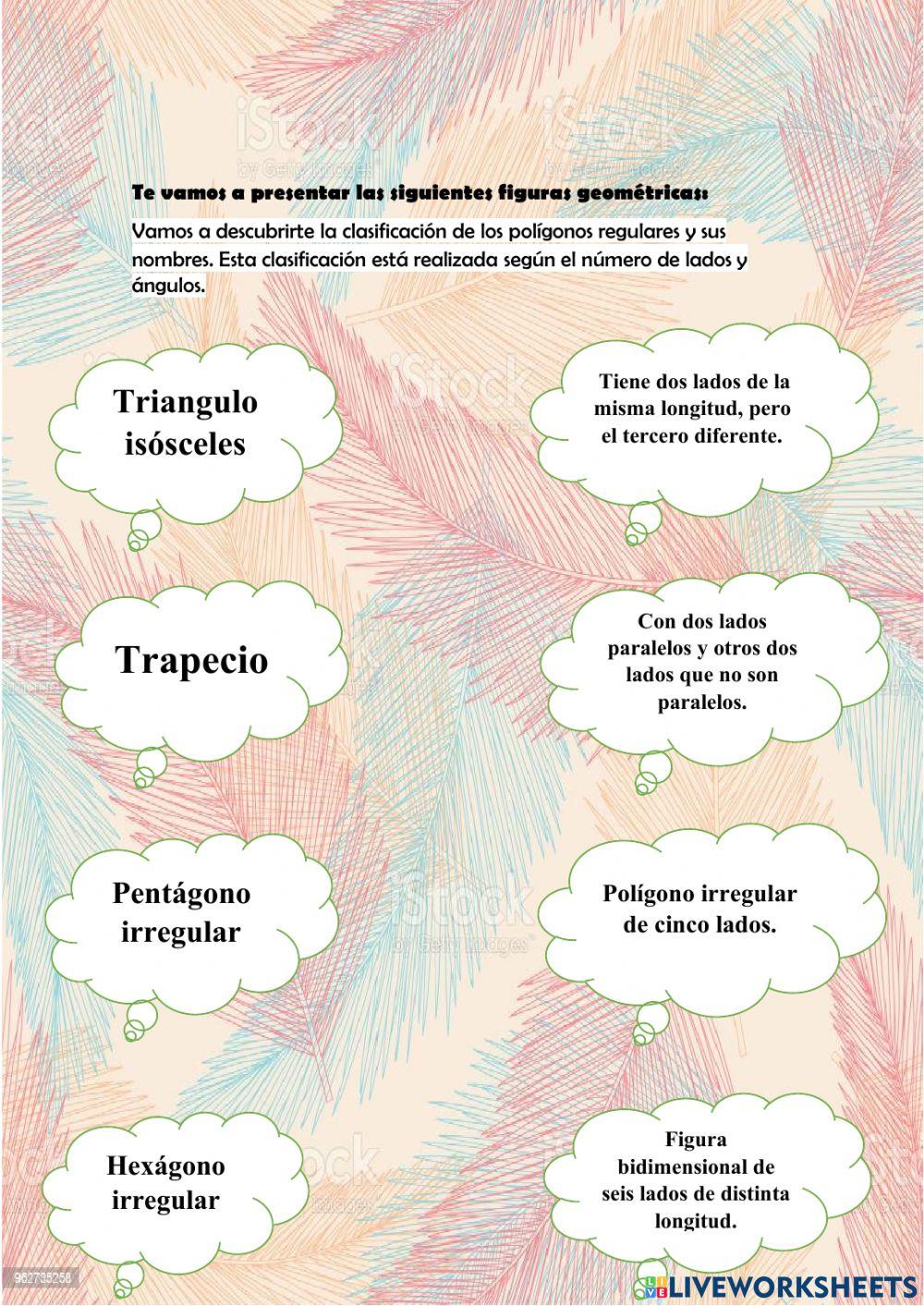 Los polígonos regulares e irregulares