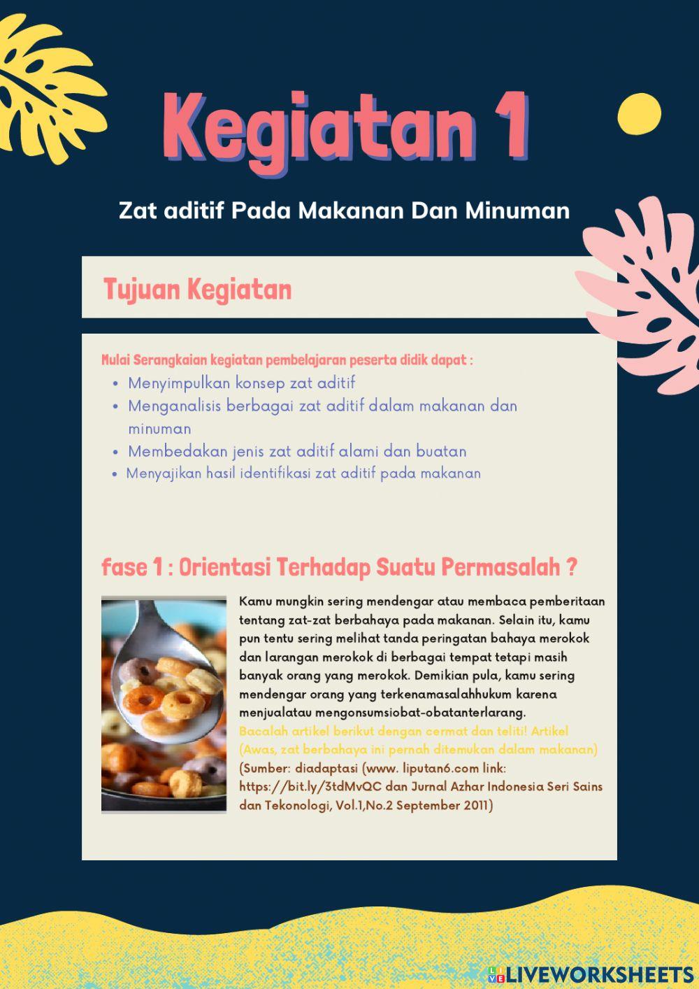 Zat Aditif dan Adiktif