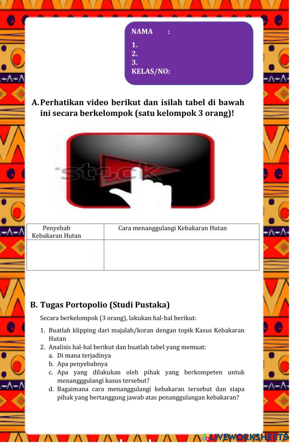 Tugas Materi Ekosisten Daratan