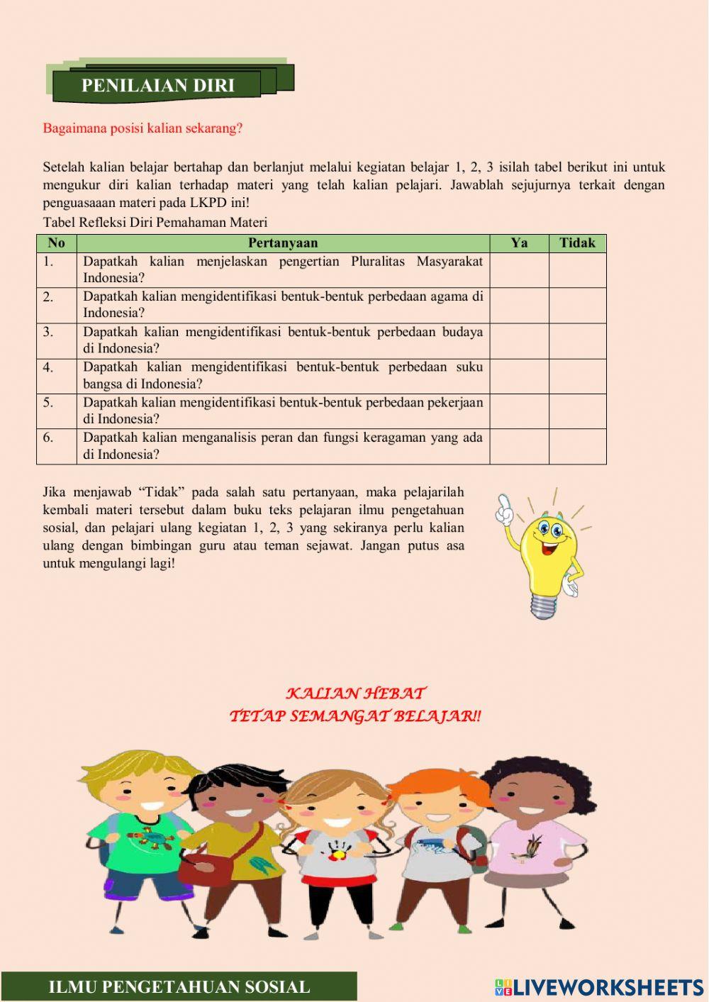 Lkpd digital materi pluralitas masyarakat indonesia